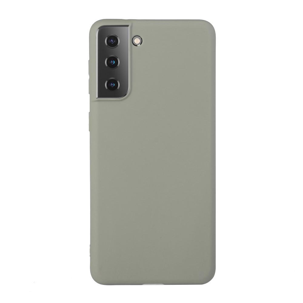 Husa compatibila cu Samsung Galaxy S21 model Mat, Silicon, Antisoc, TPU, Viceversa Gri
