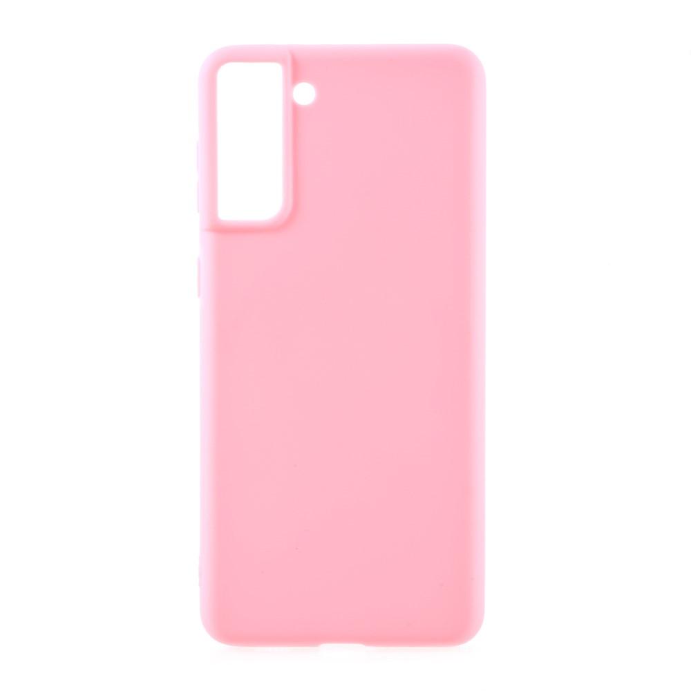 Husa compatibila cu Samsung Galaxy S21 model Mat, Silicon, Antisoc, TPU, Viceversa Roz