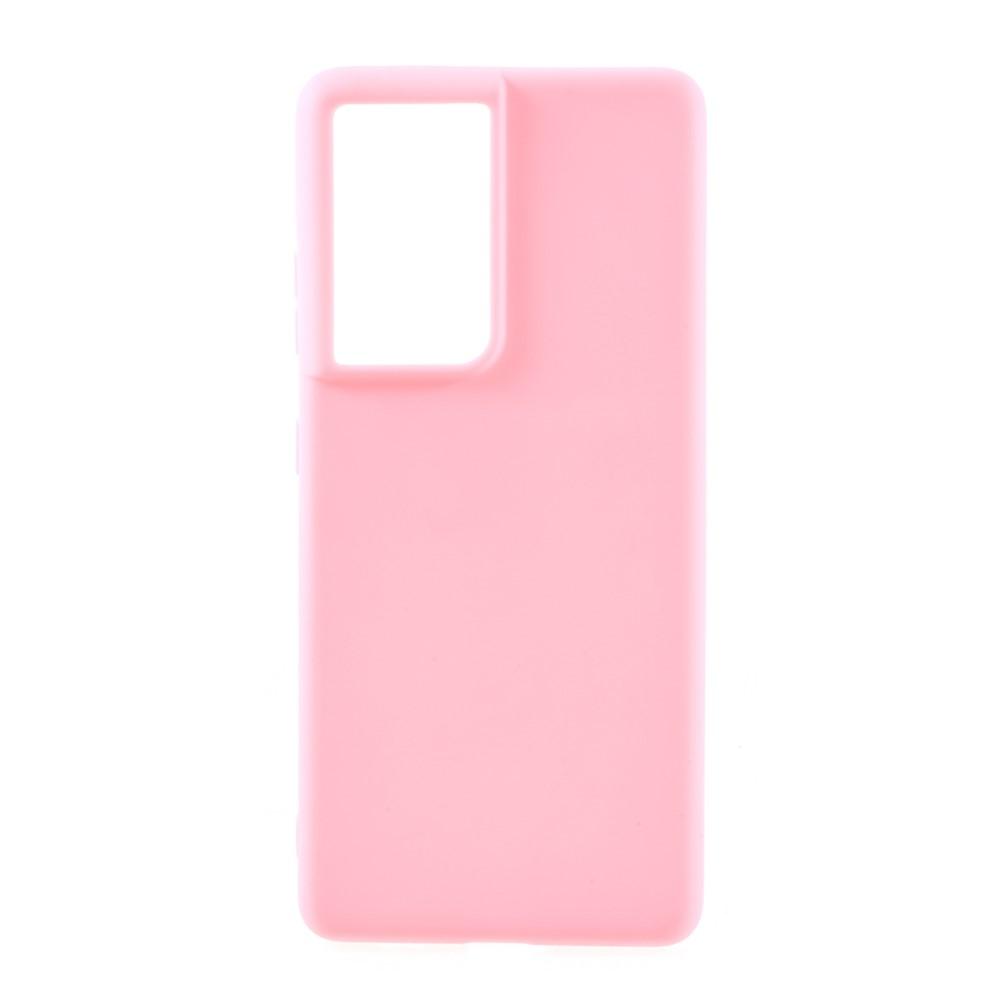 Husa compatibila Samsung Galaxy S21 Ultra model Mat, Silicon, Antisoc, TPU, Viceversa Roz