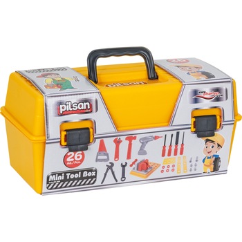 Set de joaca Pilsan - Trusa cu unelte, 34 accesorii Set de joaca Pilsan - Trusa cu unelte, 34 accesorii