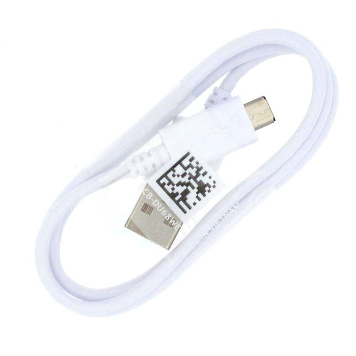 Cablu date original micro USB 2.0 pentru telefon mobil Samsung Galaxy J3, GH39-01710D, Samsung, Alb