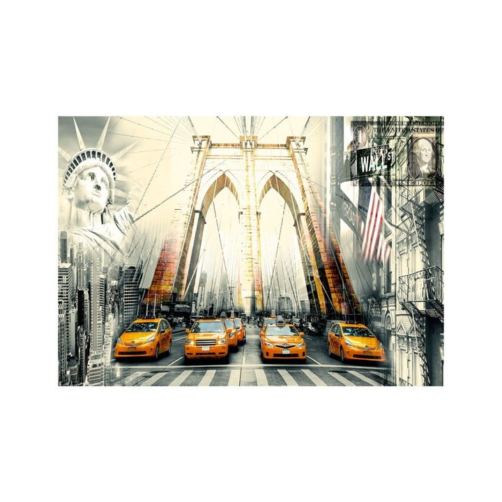 Fototapet vlies pentru Sufragerie, Dormitor, Viata de oras - 250cm X 175cm, Instructiuni, lipici