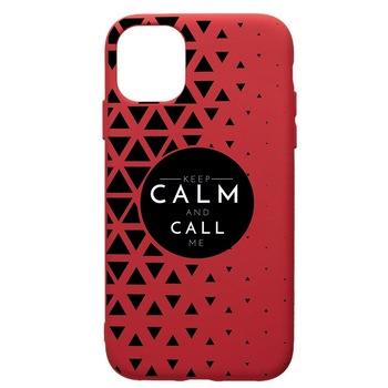 Husa de protectie Samsung Galaxy A51, Keep Calm, silicon, cu interiorul din material textil, protectie camera, Red, PR2 Husa de protectie Samsung Galaxy A51, Keep Calm, silicon, cu interiorul din material textil, protectie camera, Red, PR2