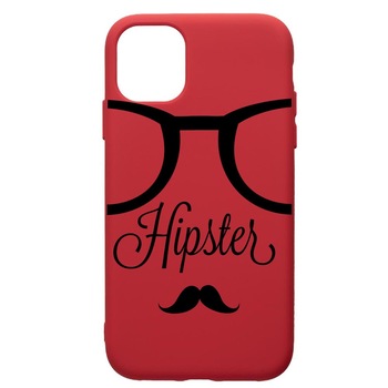 Husa de protectie Samsung Galaxy A51, Hipster, silicon, cu interiorul din material textil, protectie camera, Red, PR12 Husa de protectie Samsung Galaxy A51, Hipster, silicon, cu interiorul din material textil, protectie camera, Red, PR12