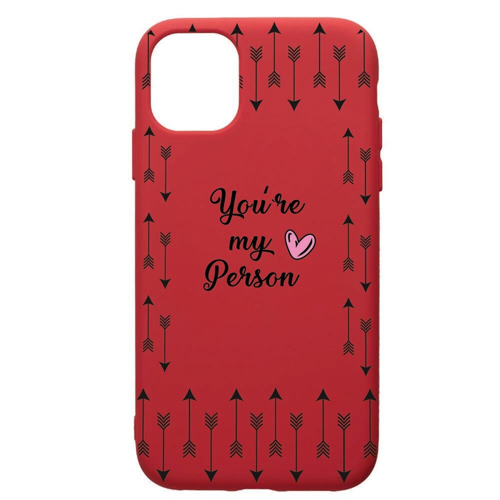 Husa de protectie Apple iPhone 11, My Person, silicon, cu interiorul din material textil, protectie camera, Red, PR3