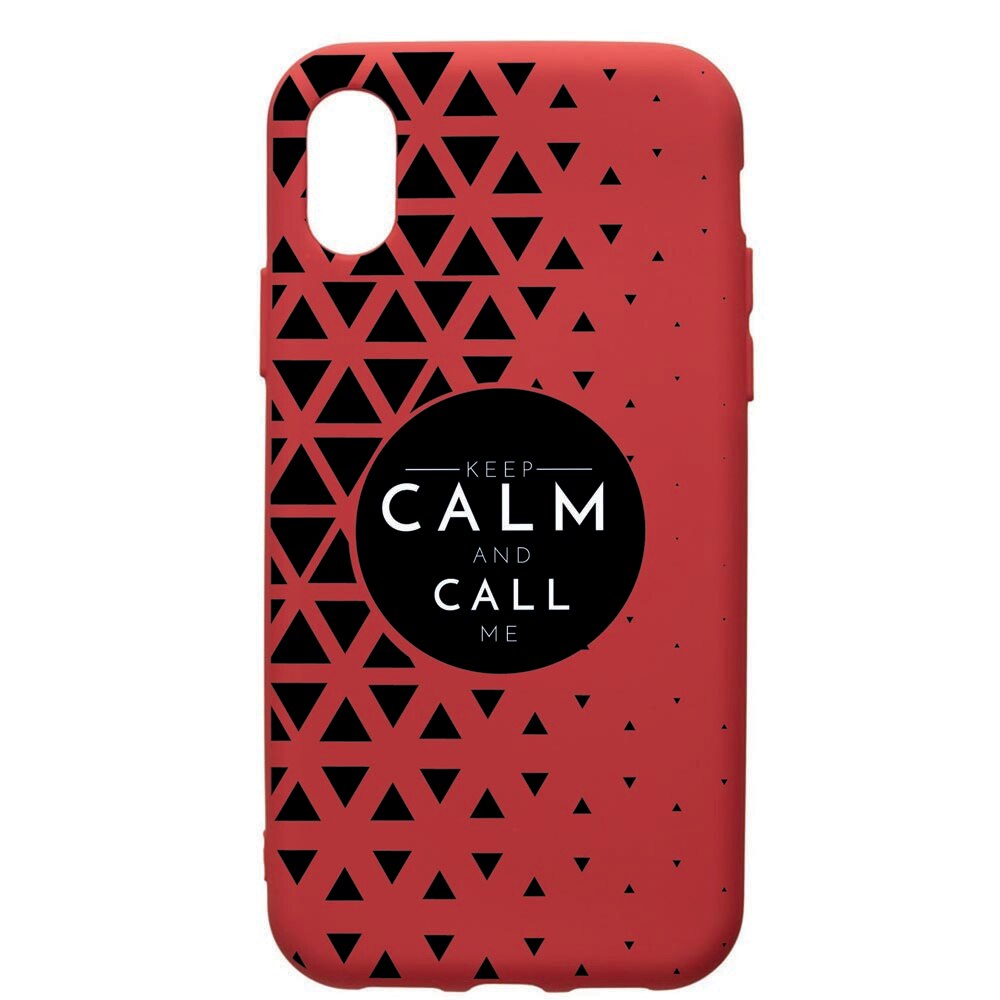 Husa de protectie Samsung Galaxy A01, Keep Calm, silicon, cu interiorul din material textil, protectie camera, Red, PR2