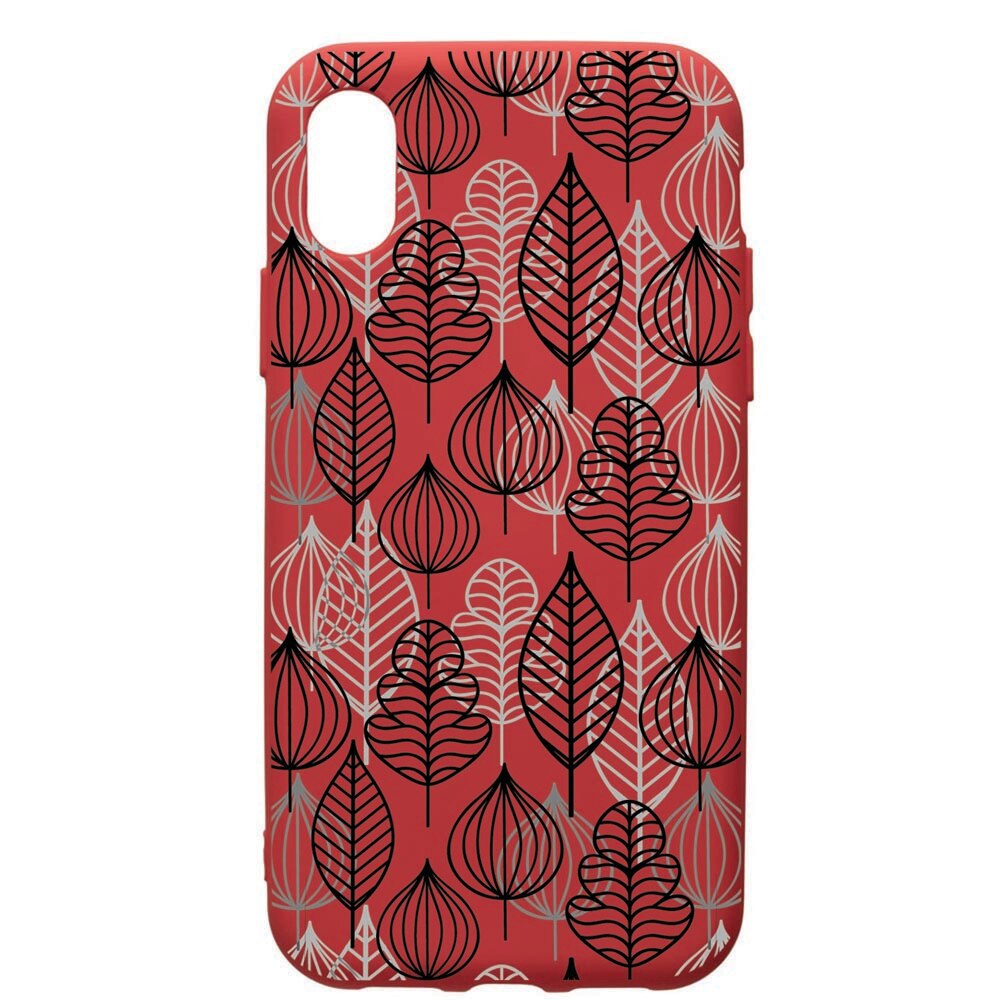 Husa de protectie Samsung Galaxy A01, Autumn, silicon, cu interiorul din material textil, protectie camera, Red, PR10