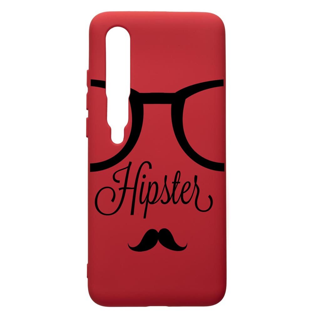 Husa de protectie Xiaomi Mi 10 / Mi 10 Pro, Hipster, silicon, cu interiorul din material textil, protectie camera, Red, PR12