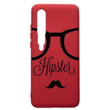 Husa de protectie Xiaomi Mi 10 / Mi 10 Pro, Hipster, silicon, cu interiorul din material textil, protectie camera, Red, PR12 Husa de protectie Xiaomi Mi 10 / Mi 10 Pro, Hipster, silicon, cu interiorul din material textil, protectie camera, Red, PR12