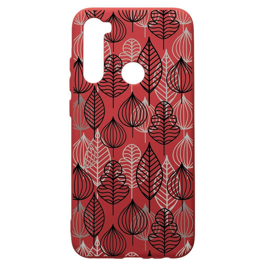 Husa de protectie Xiaomi Redmi Note 8, Autumn, silicon, cu interiorul din material textil, protectie camera, Red, PR10