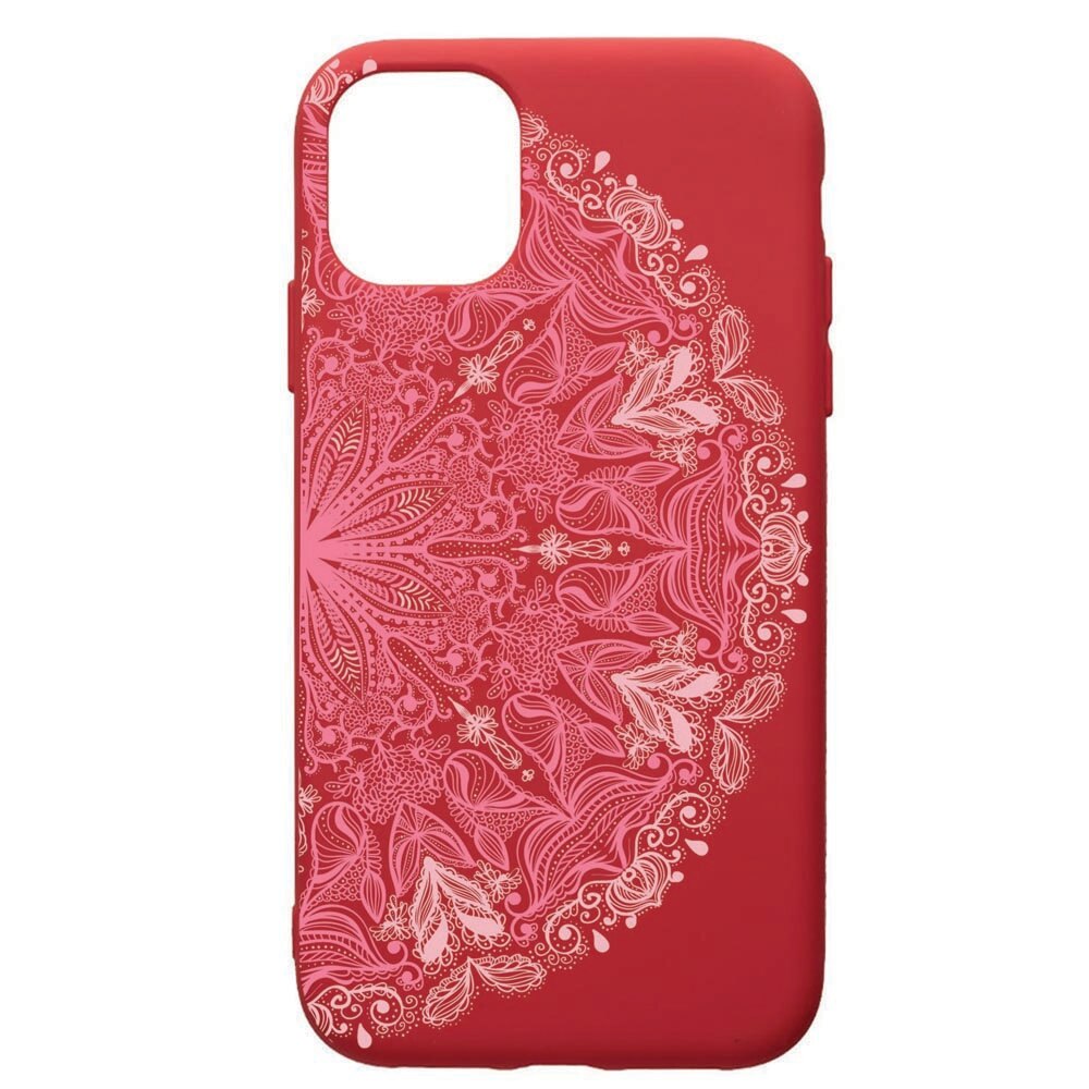 Husa de protectie Samsung Galaxy A41, Lace Pink, silicon, cu interiorul din material textil, protectie camera, Red, PR21