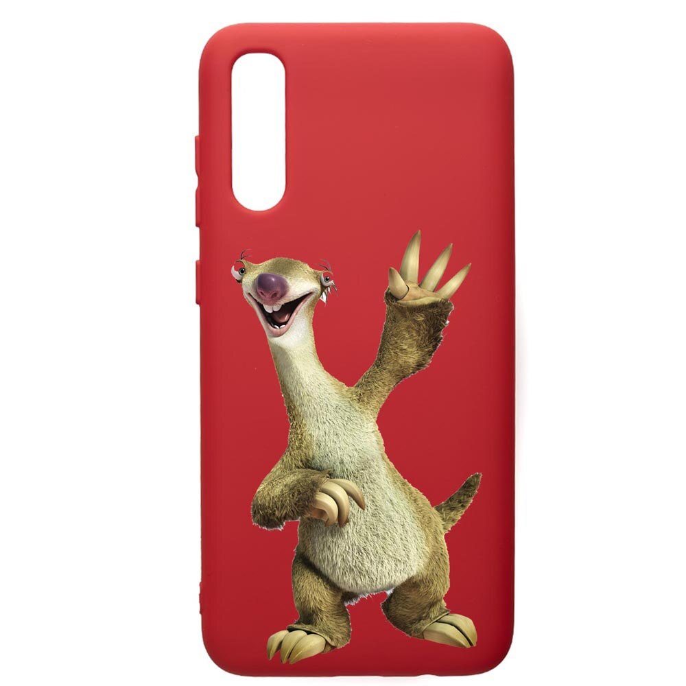 Husa de protectie Samsung Galaxy A30S, Ice Age Sid, silicon, cu interiorul din material textil, protectie camera, Red, PR24