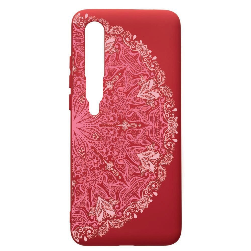 Husa de protectie Xiaomi Mi 10 / Mi 10 Pro, Lace Pink, silicon, cu interiorul din material textil, protectie camera, Red, PR21