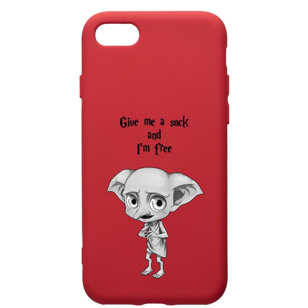 Husa de protectie Apple iPhone SE 2 / iPhone 8 / iPhone 7, Dobby, silicon, cu interiorul din material textil, protectie camera, Red, PR31