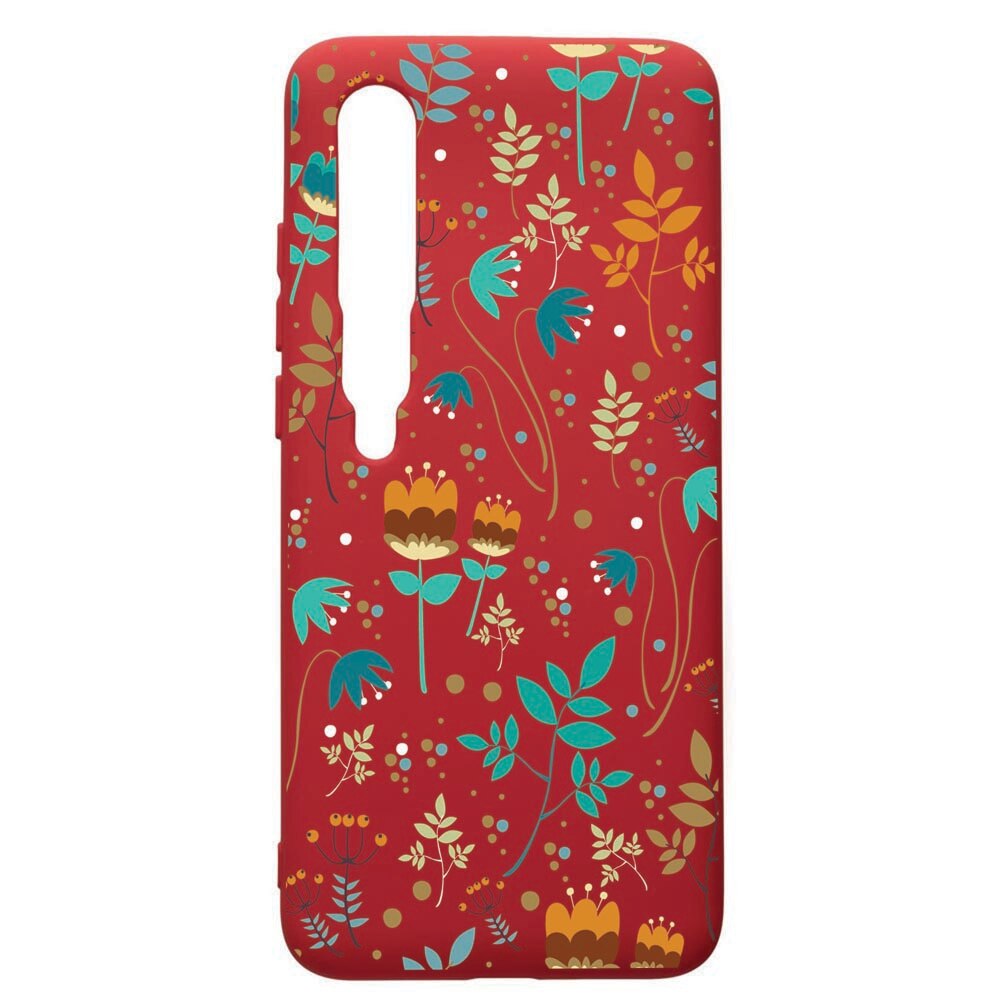 Husa de protectie Xiaomi Mi 10 / Mi 10 Pro, Spring, silicon, cu interiorul din material textil, protectie camera, Red, PR28