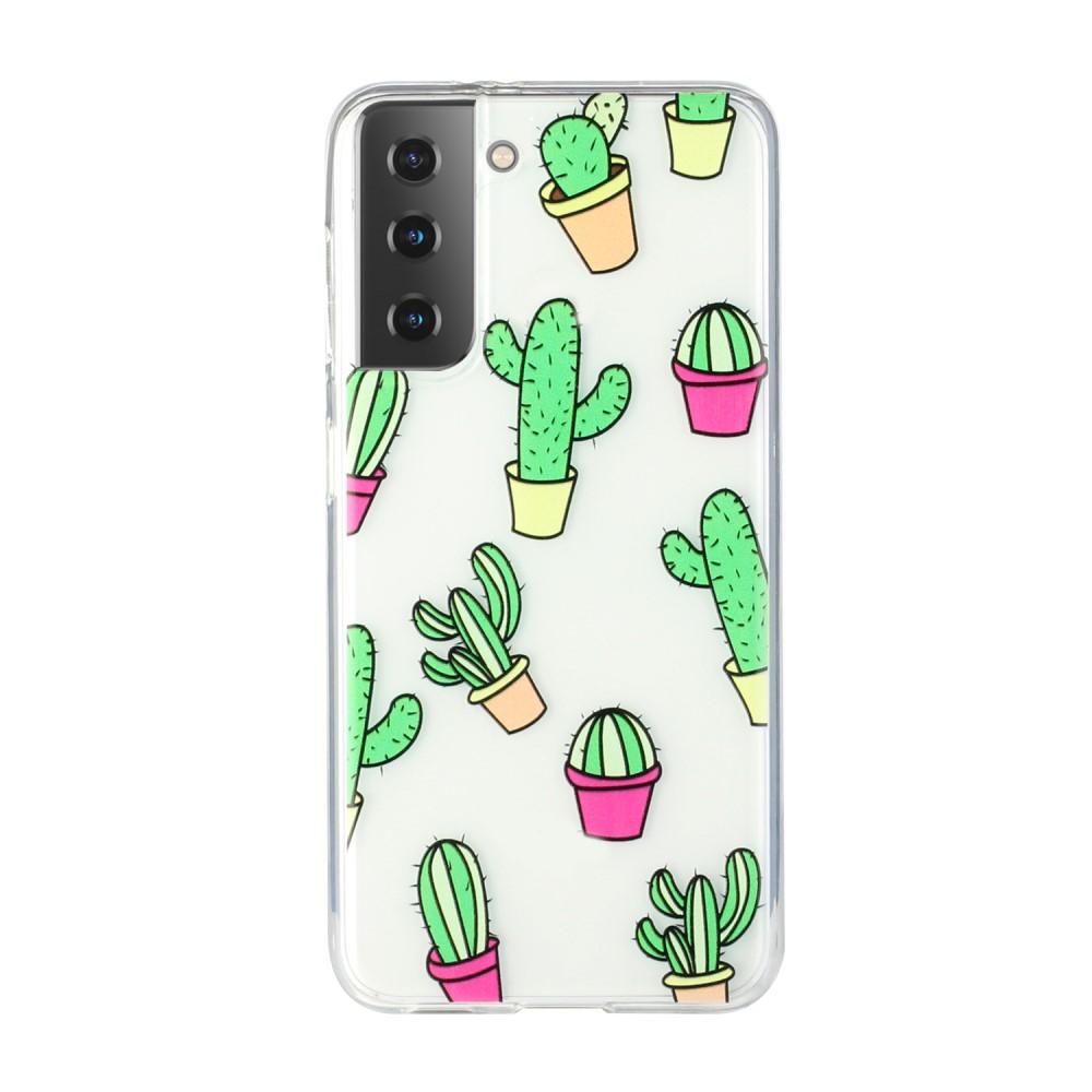 Husa silicon compatibila cu Samsung Galaxy S21 model Lovely Cactus, Silicon, TPU Viceversa