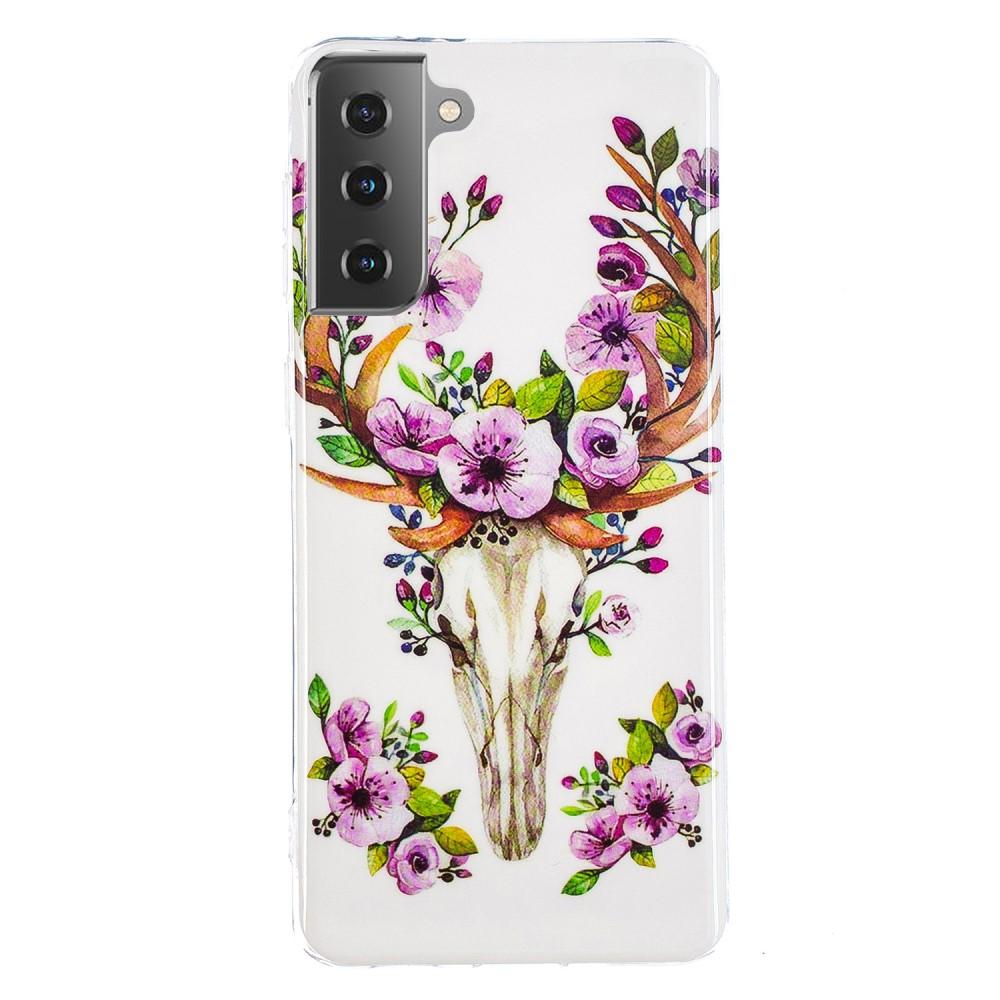Husa silicon compatibila cu Samsung Galaxy S21 Fosforescent model Life, Silicon, TPU Viceversa Multicolor