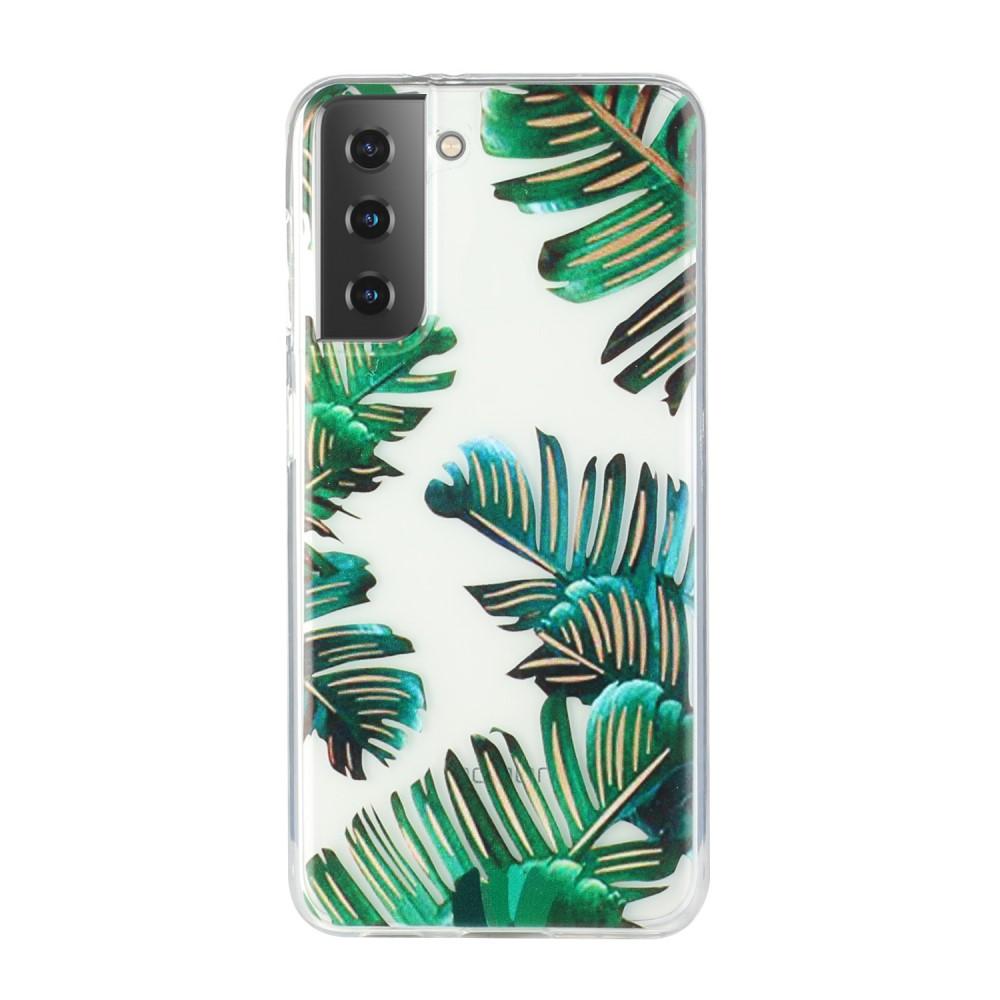 Husa silicon compatibila cu Samsung Galaxy S21 model Jungle Leaves, Silicon, TPU Viceversa