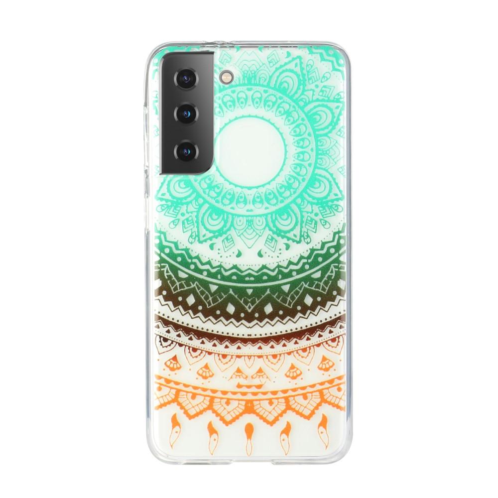 Husa silicon compatibila cu Samsung Galaxy S21 model Colorful Mandala, Silicon, TPU Viceversa