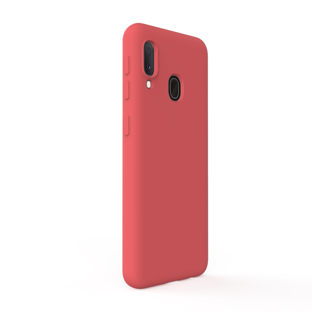 Husa Lemontti Silicon Soft Slim compatibila cu Samsung Galaxy A20e, Santa Red