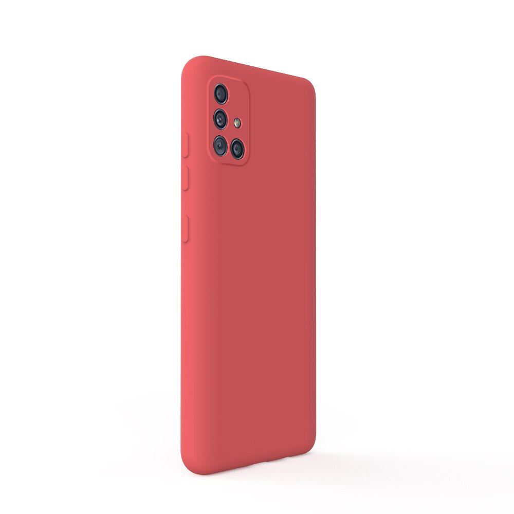 Husa Lemontti Silicon Soft Slim compatibila cu Samsung Galaxy A51, Santa Red