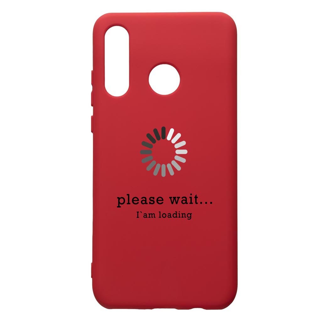 Husa de protectie Huawei P30 Lite, Loading, silicon, cu interiorul din material textil, protectie camera, Red, PR37