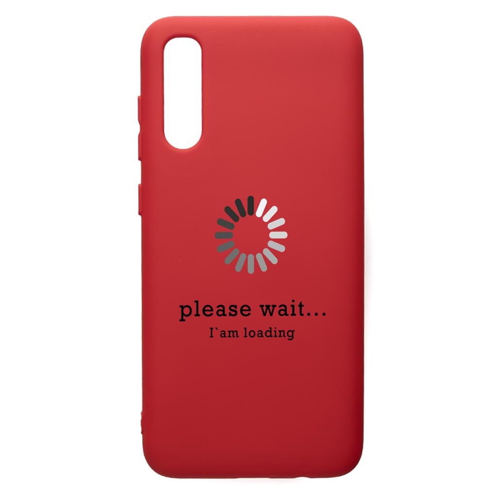 Husa de protectie Samsung Galaxy A70, Loading, silicon, cu interiorul din material textil, protectie camera, Red, PR37