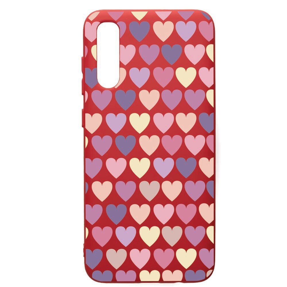 Husa de protectie Samsung Galaxy A70, Hearth, silicon, cu interiorul din material textil, protectie camera, Red, PR34