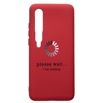Husa de protectie Xiaomi Mi 10 / Mi 10 Pro, Loading, silicon, cu interiorul din material textil, protectie camera, Red, PR37 Husa de protectie Xiaomi Mi 10 / Mi 10 Pro, Loading, silicon, cu interiorul din material textil, protectie camera, Red, PR37