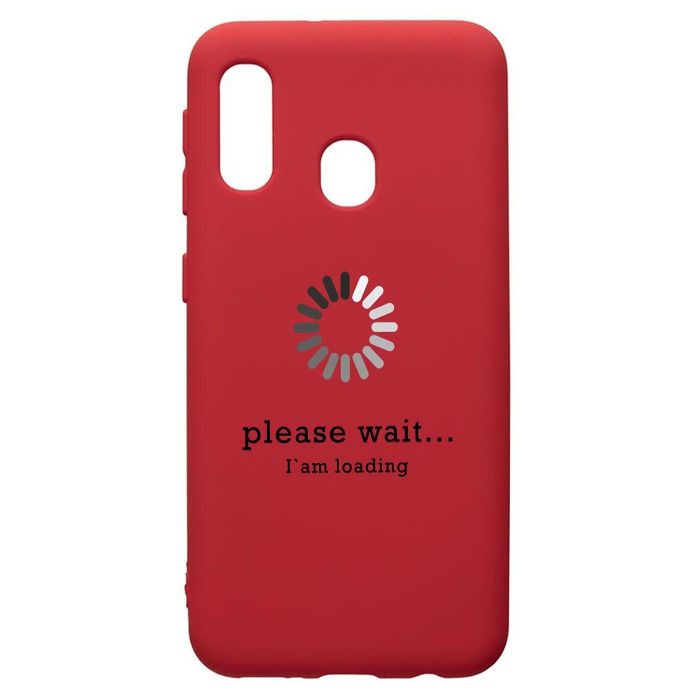 Husa de protectie Samsung Galaxy A40, Loading, silicon, cu interiorul din material textil, protectie camera, Red, PR37