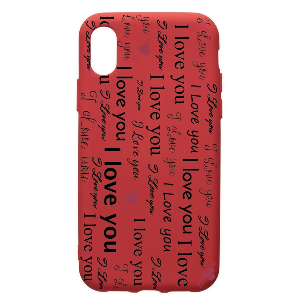 Husa de protectie Samsung Galaxy A10, Love You, silicon, cu interiorul din material textil, protectie camera, Red, PR40