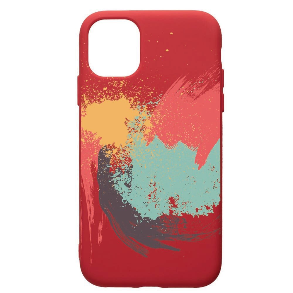 Husa de protectie Samsung Galaxy A51, Paiting, silicon, cu interiorul din material textil, protectie camera, Red, PR44