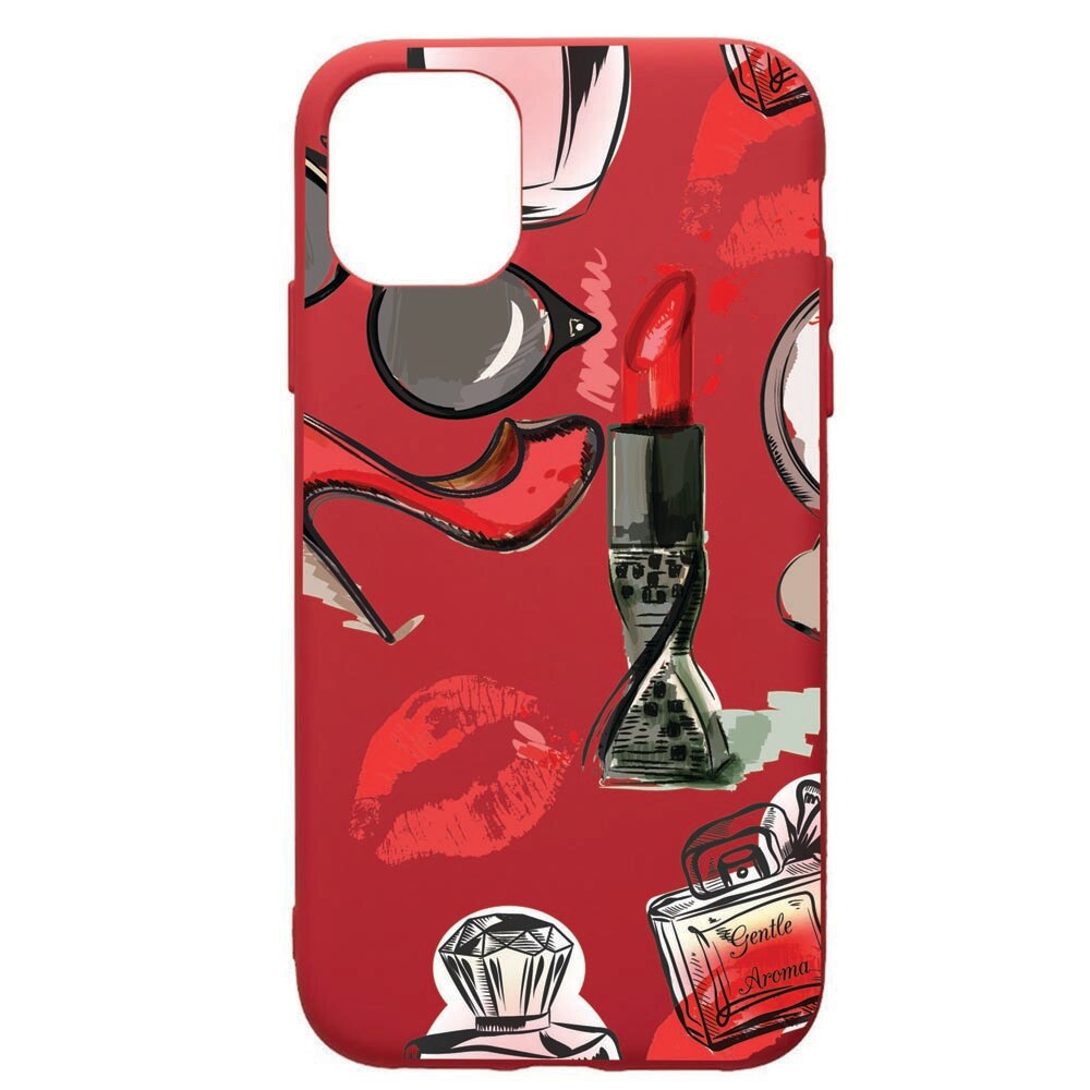 Husa de protectie Samsung Galaxy A51, Fashion, silicon, cu interiorul din material textil, protectie camera, Red, PR54