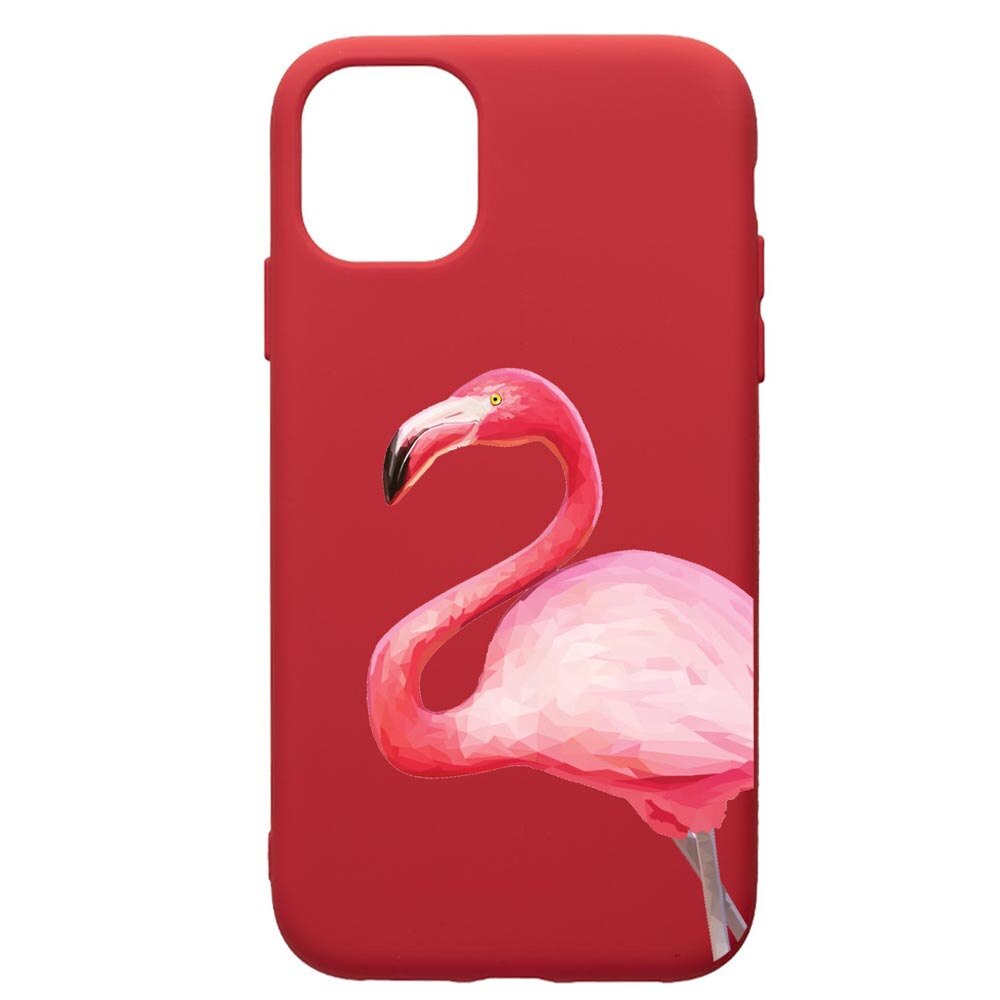 Husa de protectie Apple iPhone 11 Pro, Flamingo, silicon, cu interiorul din material textil, protectie camera, Red, PR55