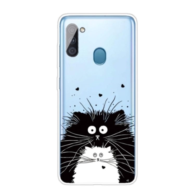 Husa Lemontti Pattern Highly compatibila cu Samsung Galaxy A11, Black White Rat