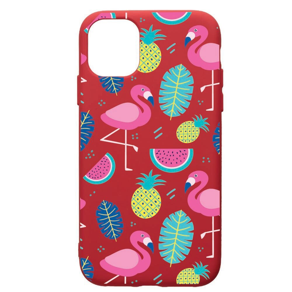 Husa de protectie Samsung Galaxy A51, Flamingo, silicon, cu interiorul din material textil, protectie camera, Red, PR91