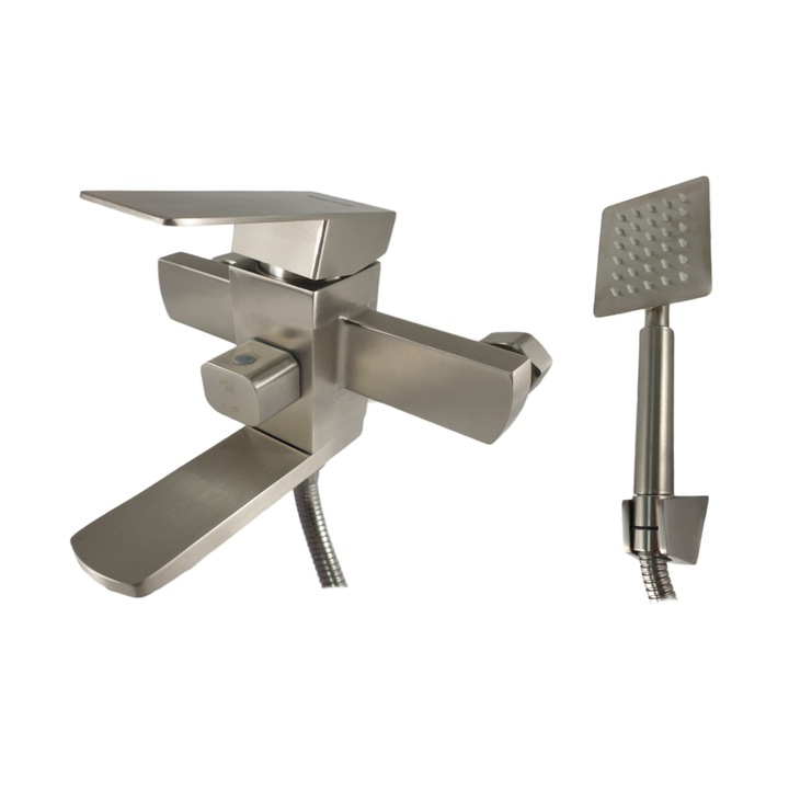 MIXXUS KUB-009 rozsdamentes acél kádcsap, egykaros, zuhanyfej 150 cm