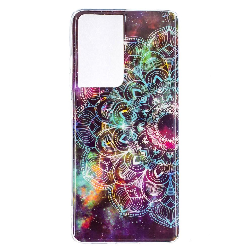 Husa silicon compatibila cu Samsung Galaxy S21 Ultra Fosforescent model Mythic Mandala, Silicon, TPU Viceversa
