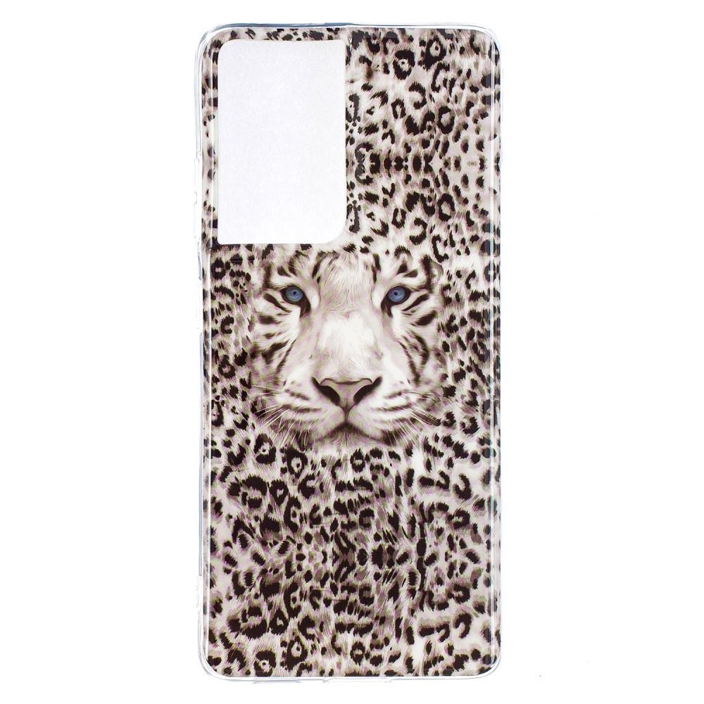 Husa silicon compatibila cu Samsung Galaxy S21 Ultra Fosforescent model Leopard, Silicon, TPU Viceversa