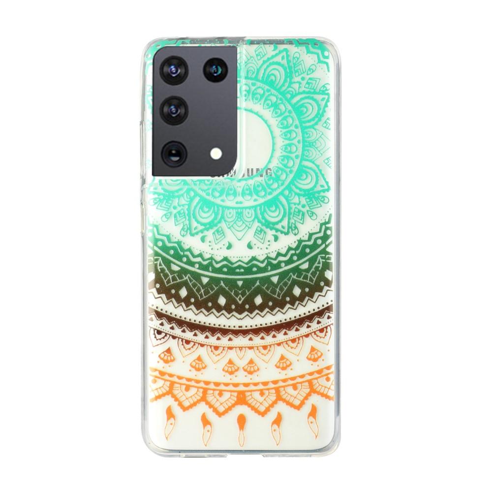 Husa silicon compatibila cu Samsung Galaxy S21 Ultra model Colorful Mandala, Silicon, TPU Viceversa