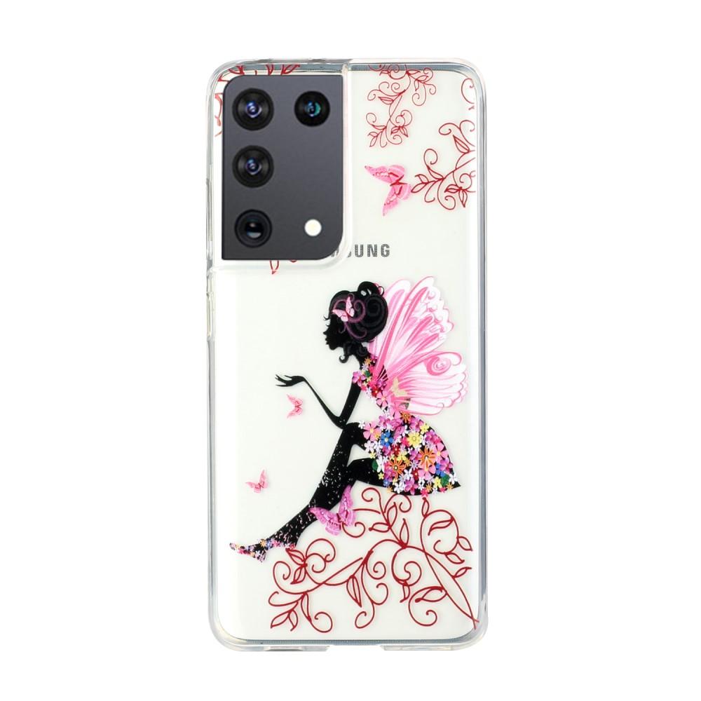 Husa silicon compatibila cu Samsung Galaxy S21 Ultra model Buterflies Dress, Silicon, TPU Viceversa