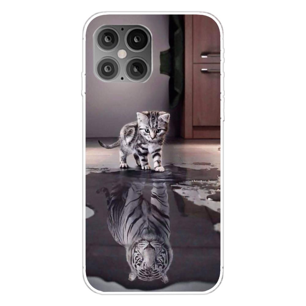 Husa silicon compatibila cu Apple iPhone 12 mini model Tiger Soul, Silicon, TPU Viceversa