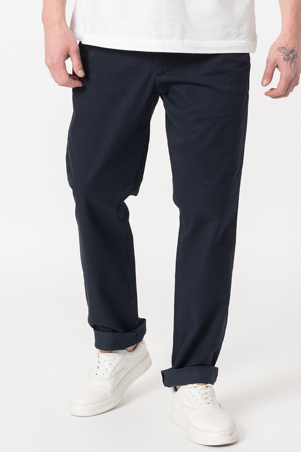 GAP, Pantaloni chino cu croiala dreapta, Bleumarin
