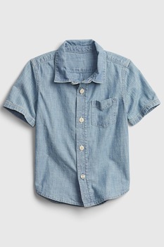 GAP, Camasa din chambray cu buzunar pe piept, Albastru prafuit GAP, Camasa din chambray cu buzunar pe piept, Albastru prafuit