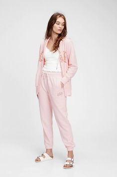 GAP, Pantaloni sport cu snur de ajustare in talie 000619039, Roz pastel GAP, Pantaloni sport cu snur de ajustare in talie 000619039, Roz pastel