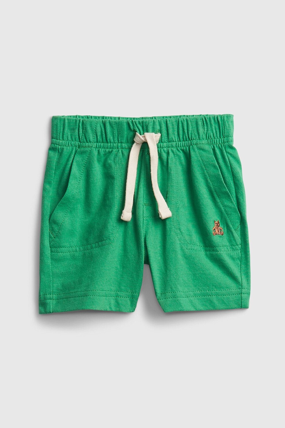 GAP, Pantaloni scurti din bumbac cu talie cu snur de ajustare, Verde