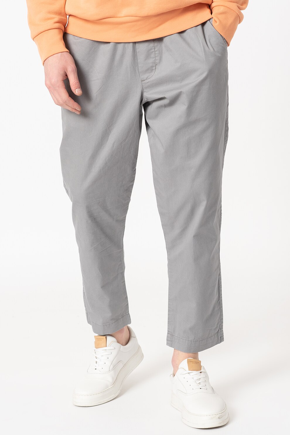 GAP, Pantaloni crop slim fit, Gri
