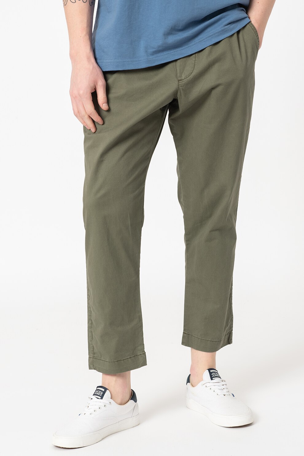 GAP, Pantaloni crop slim fit, Verde feriga