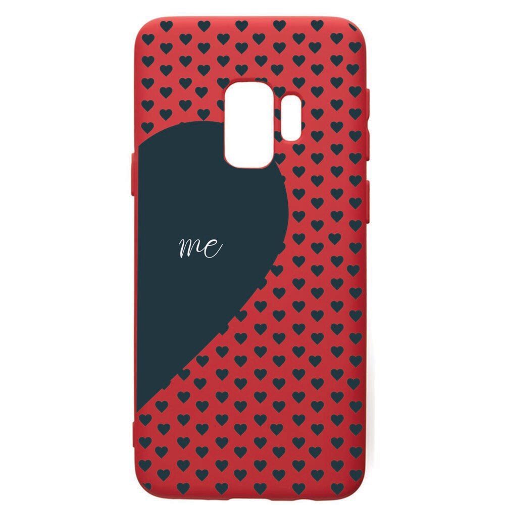 Husa de protectie Samsung Galaxy S9, Love Me, silicon, cu interiorul din material textil, protectie camera, Red, PR100