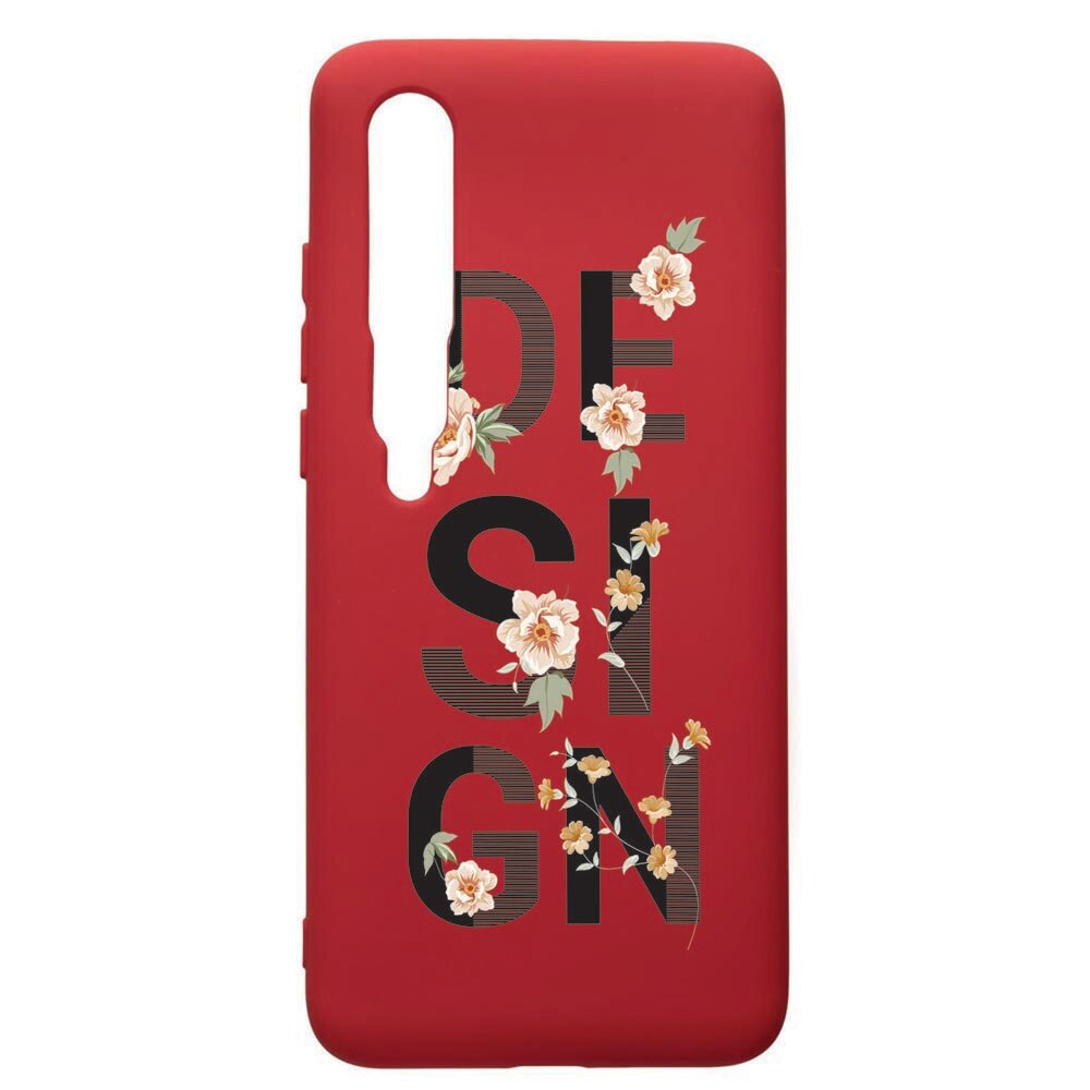 Husa de protectie Xiaomi Mi 10 / Mi 10 Pro, Design, silicon, cu interiorul din material textil, protectie camera, Red, PR144
